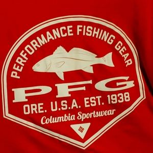 4X Columbia PFG T-Shirt Red 52% cotton 48% poly nwt